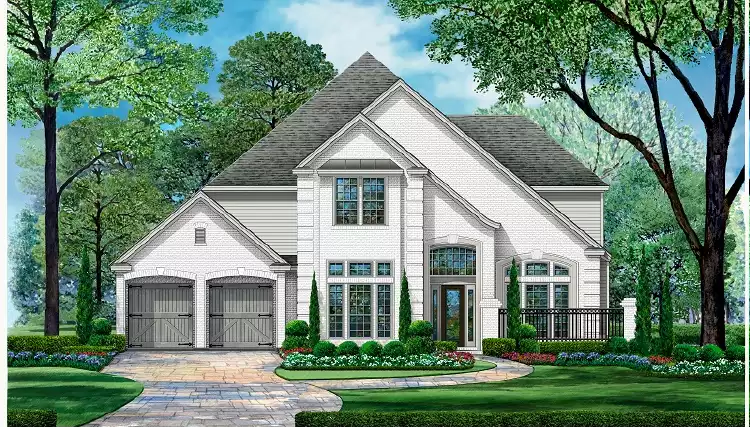 image of 2 story french country house plan 6464